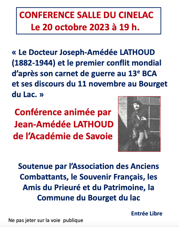 Conférence animée par Jean Amédée Lathoud